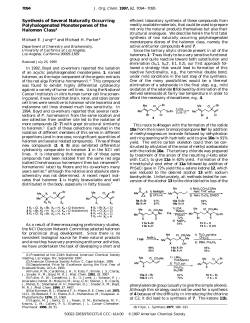 Synthesis of Several Naturally Occurring Polyhalogenated