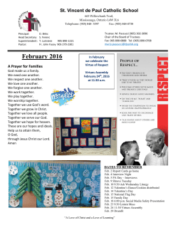 February 2016 - Dufferin-Peel Catholic District School Board