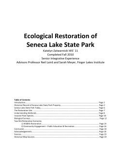 Ecological Restoration of Seneca Lake State Park
