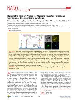 Ratiometric Tension Probes for Mapping Receptor Forces and