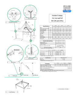 Garden Cottage, 3x3, 4x4 and 5x5 Ht 2,20 and 2,50 m
