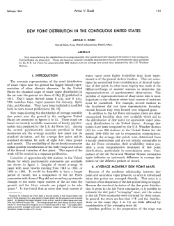 dew point distribution in the contiguous united