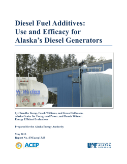 Diesel Fuel Additives: Use and Efficacy for Alaska`s Diesel Generators