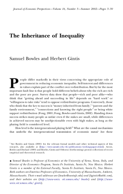 The Inheritance of Inequality