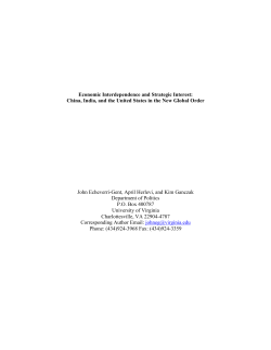 Economic Interdependence and Strategic Interest