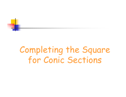 Solving Quadratic Equations by Completing the Square