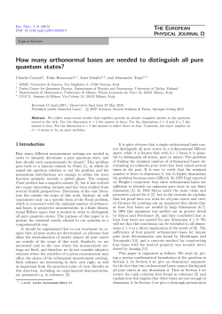 How many orthonormal bases are needed to distinguish all