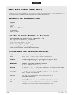 Master Advice from the &ldquo;Shower Experts&rdquo;