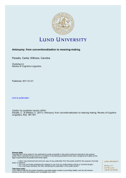 Antonymy: from conventionalization to meaning