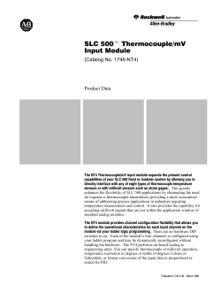 1746-2.36, SLC 500 Thermocouple/mV Input Module, Product Data