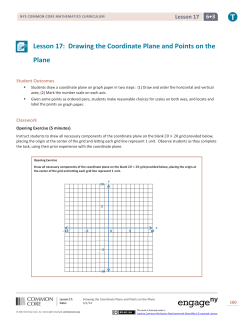 Lesson 17: Drawing the Coordinate Plane and Points