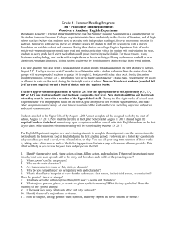 Grade 11 Summer Reading Program: 2017