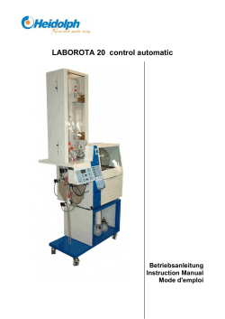 LABOROTA 20 Control Automatic Instruction