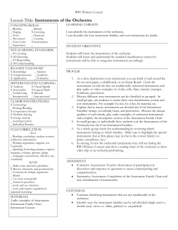 Lesson Title: Instruments of the Orchestra