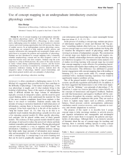 Use of concept mapping in an undergraduate introductory exercise
