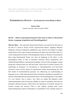 experimental syntax &ndash; an interview with marcus maia