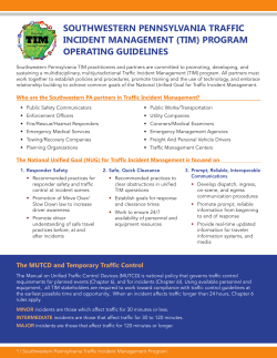 SOUTHWESTERN PENNSYLVANIA TRAFFIC INCIDENT