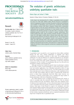 The evolution of genetic architectures underlying quantitative traits