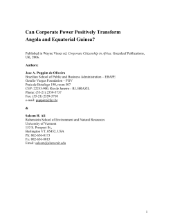 Can Corporate Power Positively Transform Angola and Equatorial