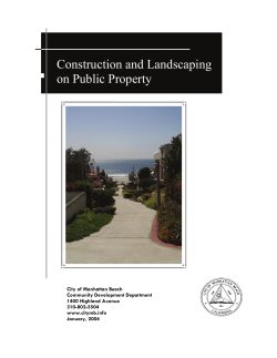 Encroachment Booklet - City of Manhattan Beach