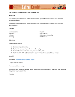 The Pros and Cons of Saving and Investing