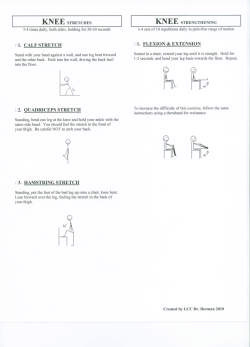01. CALF STRETCH 02. QUADRICEPS STRETCH 03. HAMSTRING