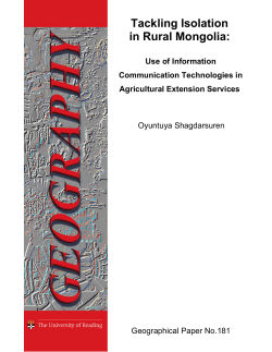 Tackling Isolation in Rural Mongolia