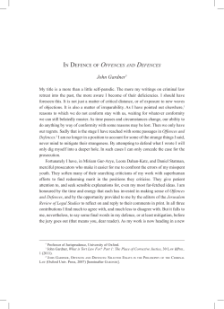 In Defence of Offences and Defences