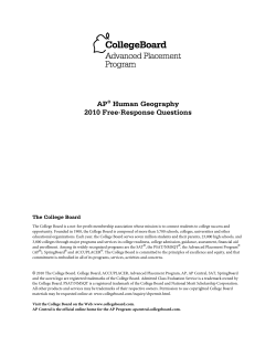 AP&reg; Human Geography 2010 Free-Response Questions