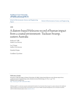 A diatom-based Holocene record of human impact from a coastal