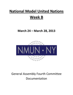2013 Resolutions Conf. B - National Model United Nations