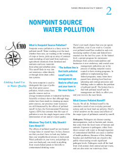 NONPOINT SOURCE WATER POLLUTION