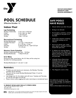 pool schedule - YMCA of Greater Houston