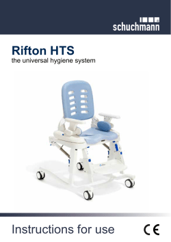 Rifton HTS Instructions for use