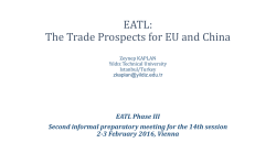 EATL: The Trade Prospects for EU and China