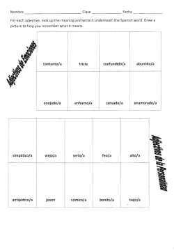 contento/a triste confundido/a .aburrido/a enojado/a enfermo/a