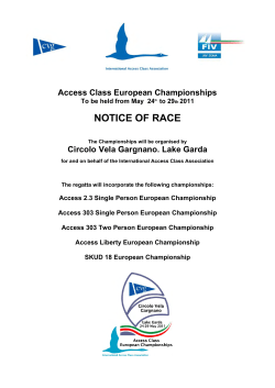notice of race - International Hansa Class Association