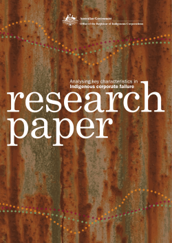 Indigenous corporate failure Analysing key characteristics in