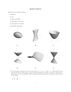 Quadric Surfaces