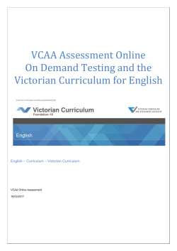 On Demand test and Victorian Curriculum coverage (pdf