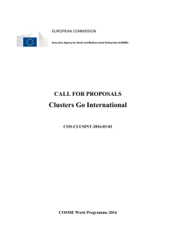 Call document. - European Commission