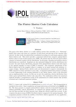 The Flutter Shutter Code Calculator