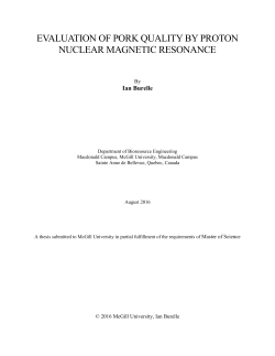 evaluation of pork quality by proton nuclear