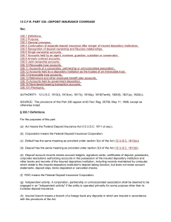 FDIC Rules