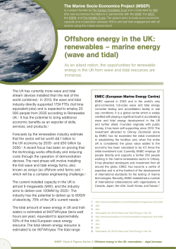 Energy Wave and tidal - Marine Socio