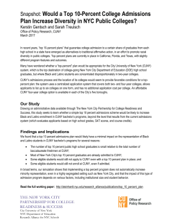 Snapshot: Would a Top 10-Percent College Admissions Plan