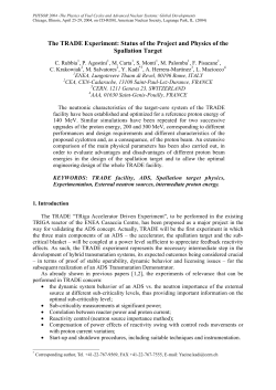 The TRADE Experiment: Status of the Project and Physics