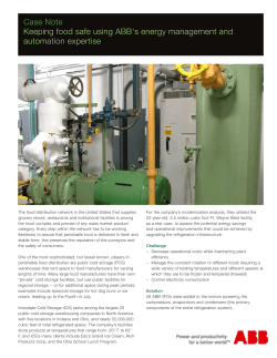 Case Note Keeping food Safe Using ABB`s Energy