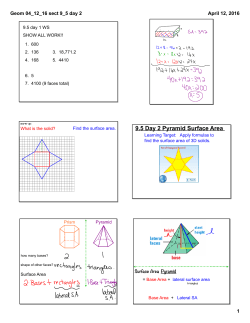 9.5 Day 2 Pyramid Surface Area