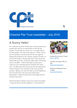 A Sunny Hello! - Chiswick Pier Trust